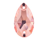 17×28mm Light Peach Teardrop AAAAA Glass Crystal – Sew-On Gems